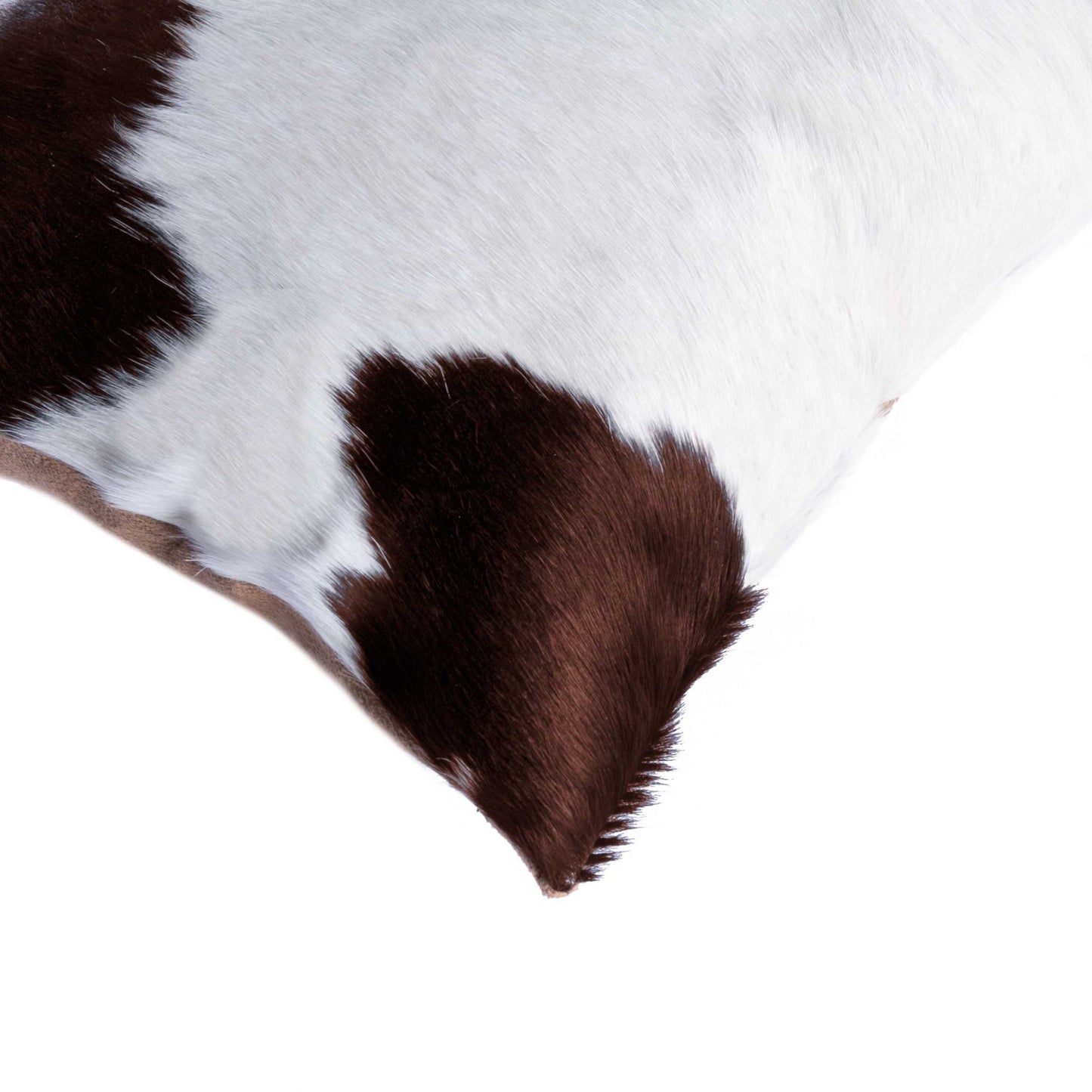 12" X 20" Brown and White Cowhide Throw Pillow-2