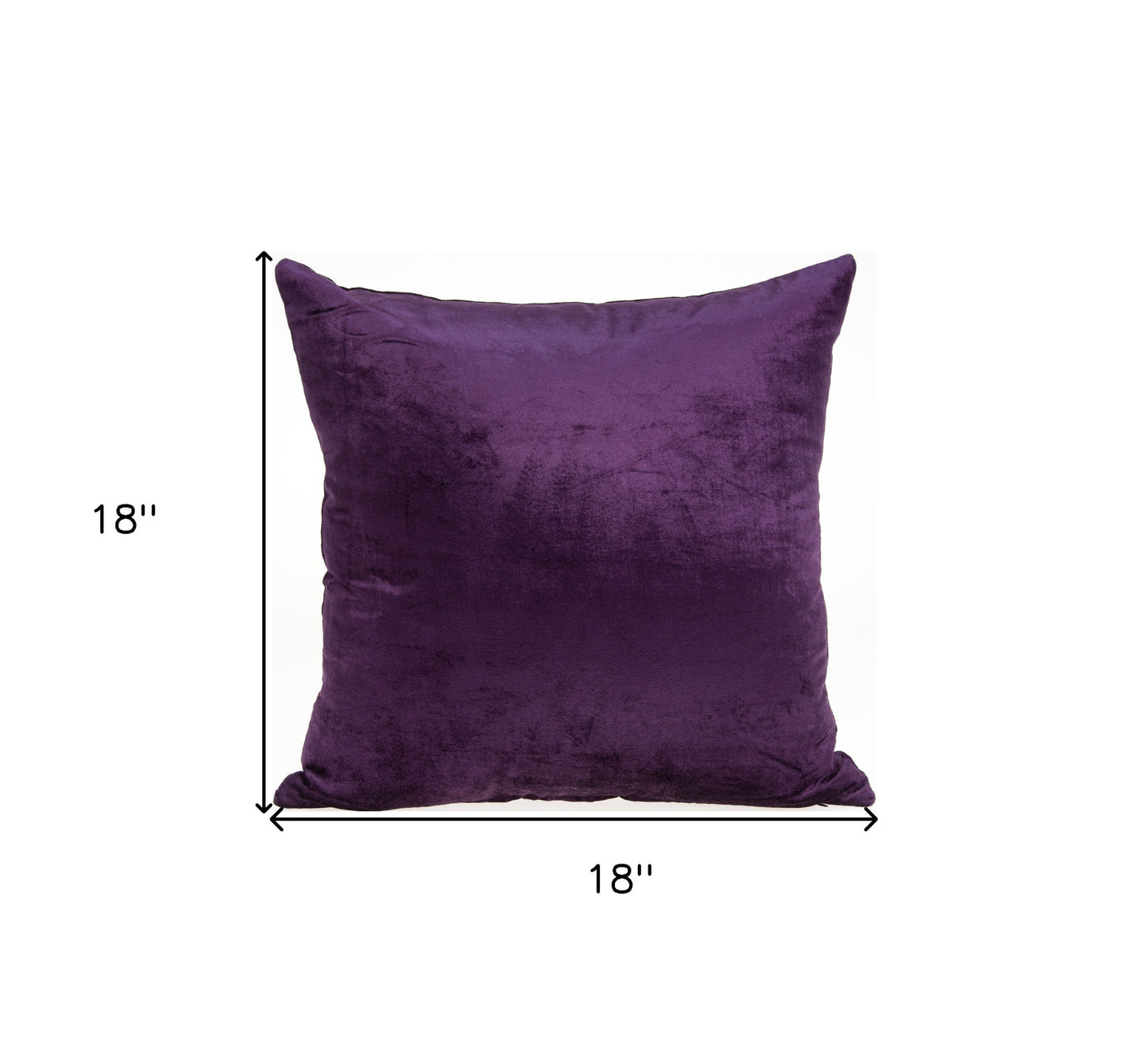 18" Purple Cotton Blend Throw Pillow-2