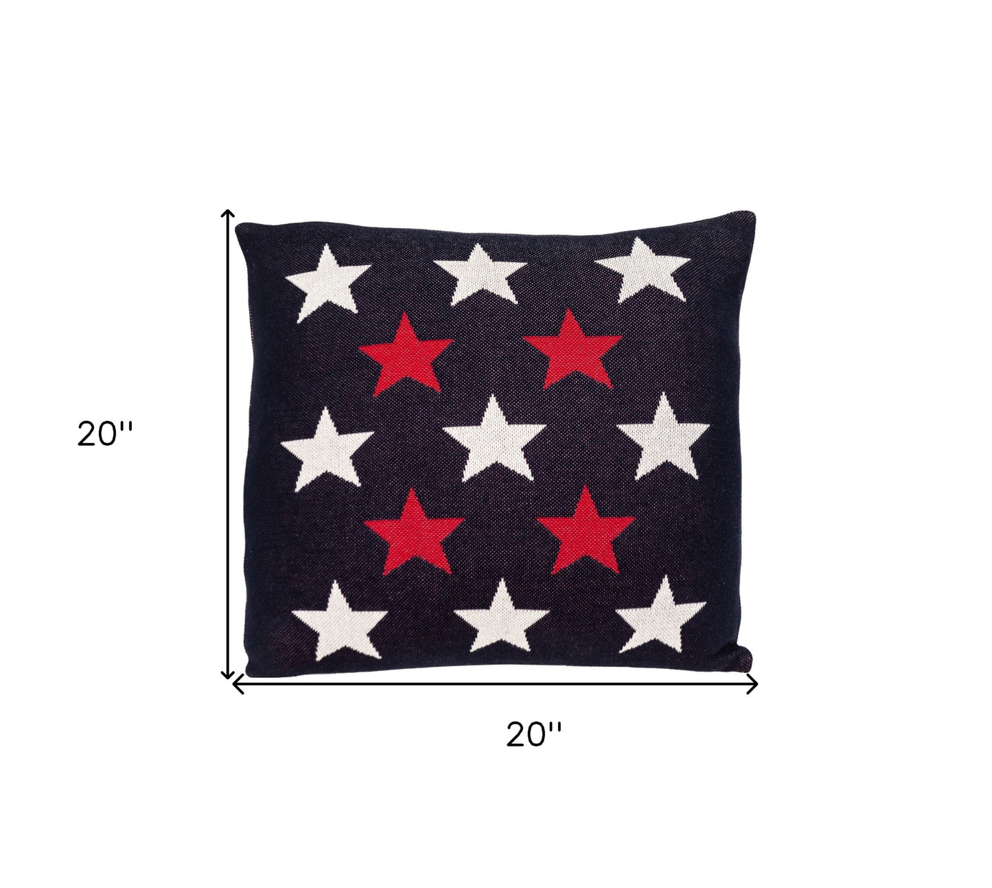 20" Black and White Cotton Throw Pillow-6