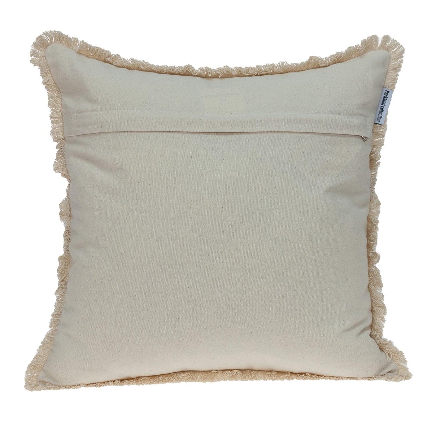 Boho Garland Beige and Dark Brown Decorative Accent Pillow-3