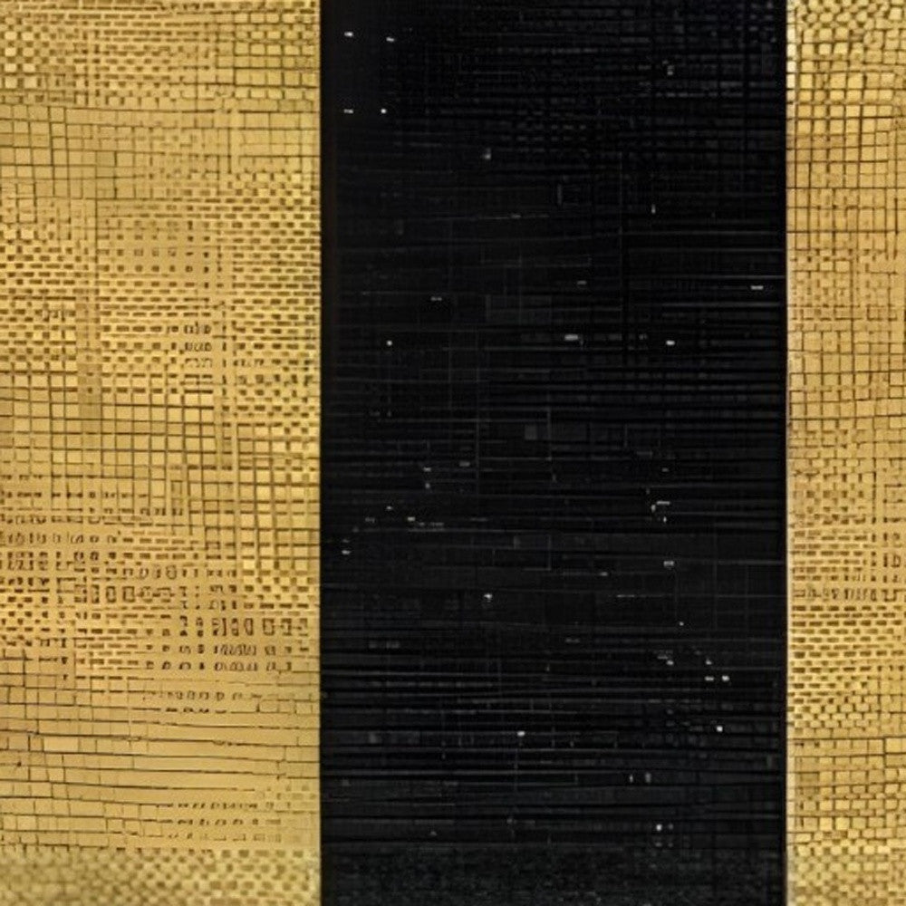 Set Of Two 18" X 18" Yellow And Black Geometric Zippered Handmade Polyester Throw Pillow-4