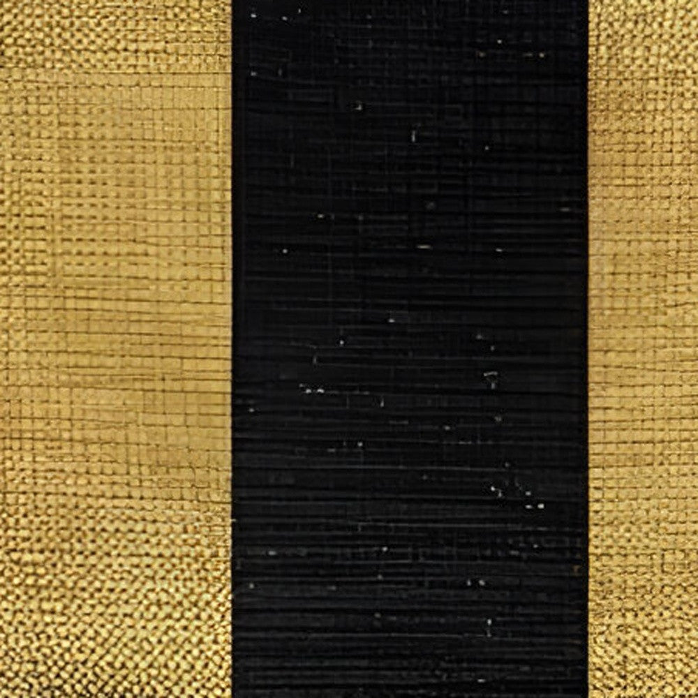 Set Of Two 18" X 18" Yellow And Black Geometric Zippered Handmade Polyester Throw Pillow-5