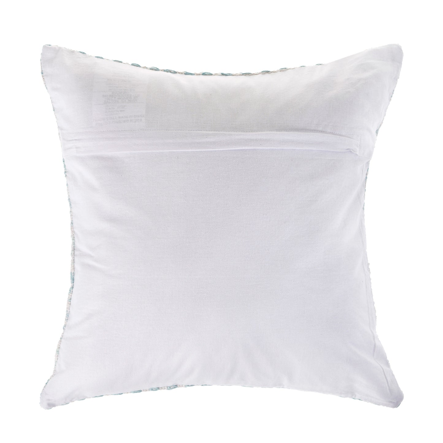 18" Light Blue And White Chevron Cotton Throw Pillow-2