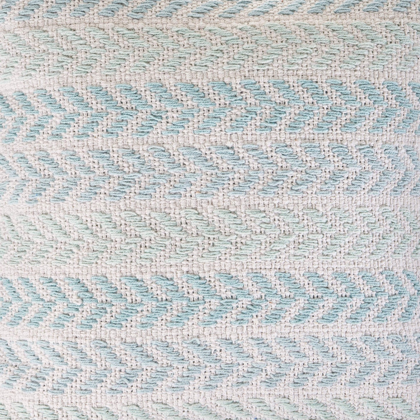 18" Light Blue And White Chevron Cotton Throw Pillow-6