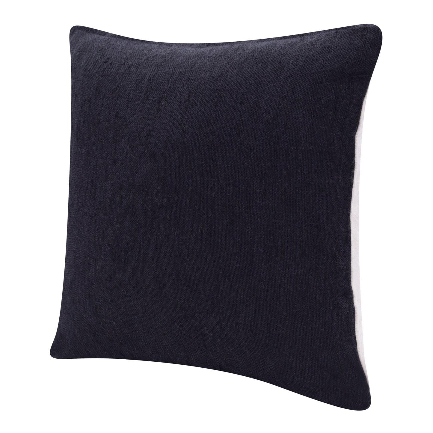 20" X 20" Black Linen Zippered Pillow-5