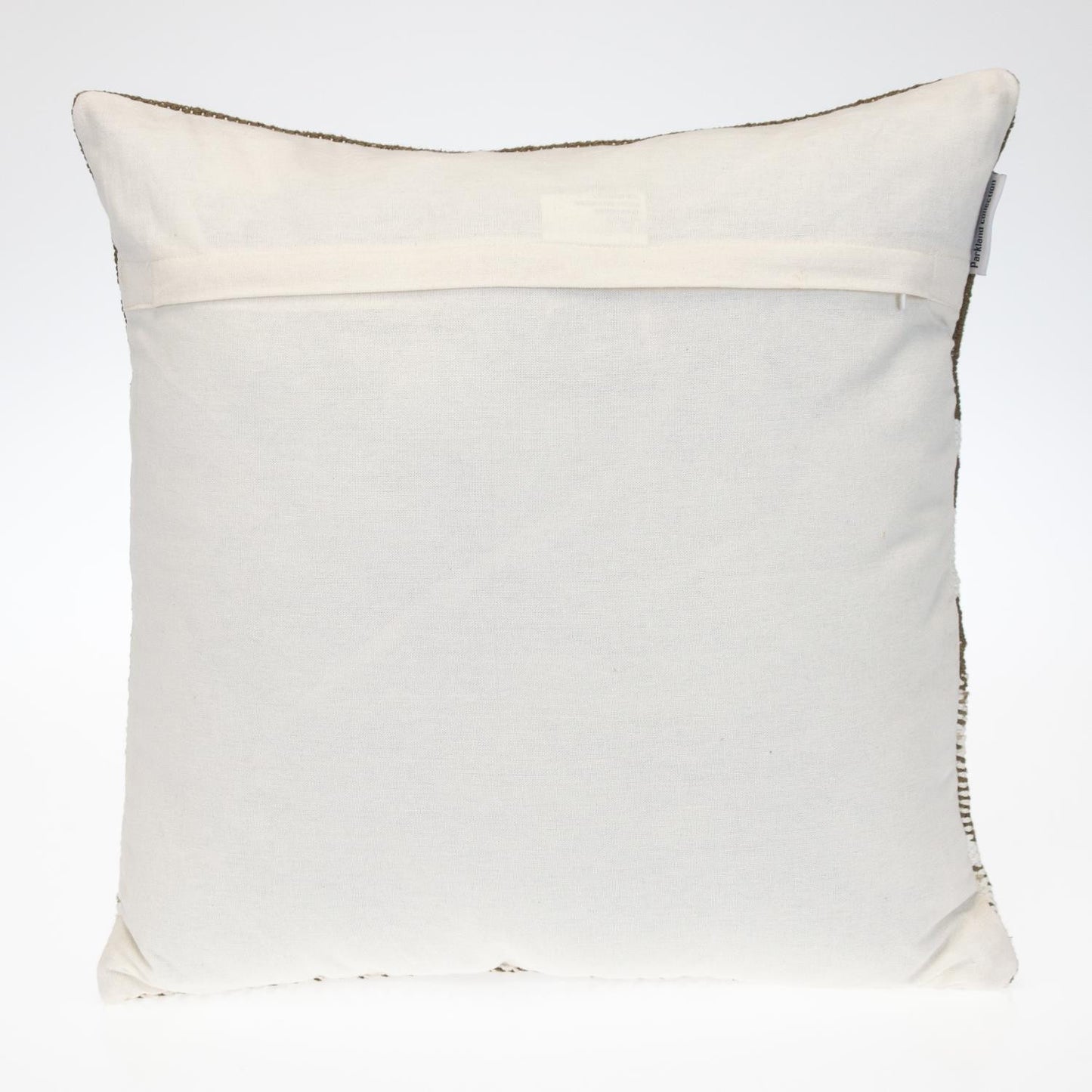 18" Brown And White Cotton Striped Throw Pillow-2