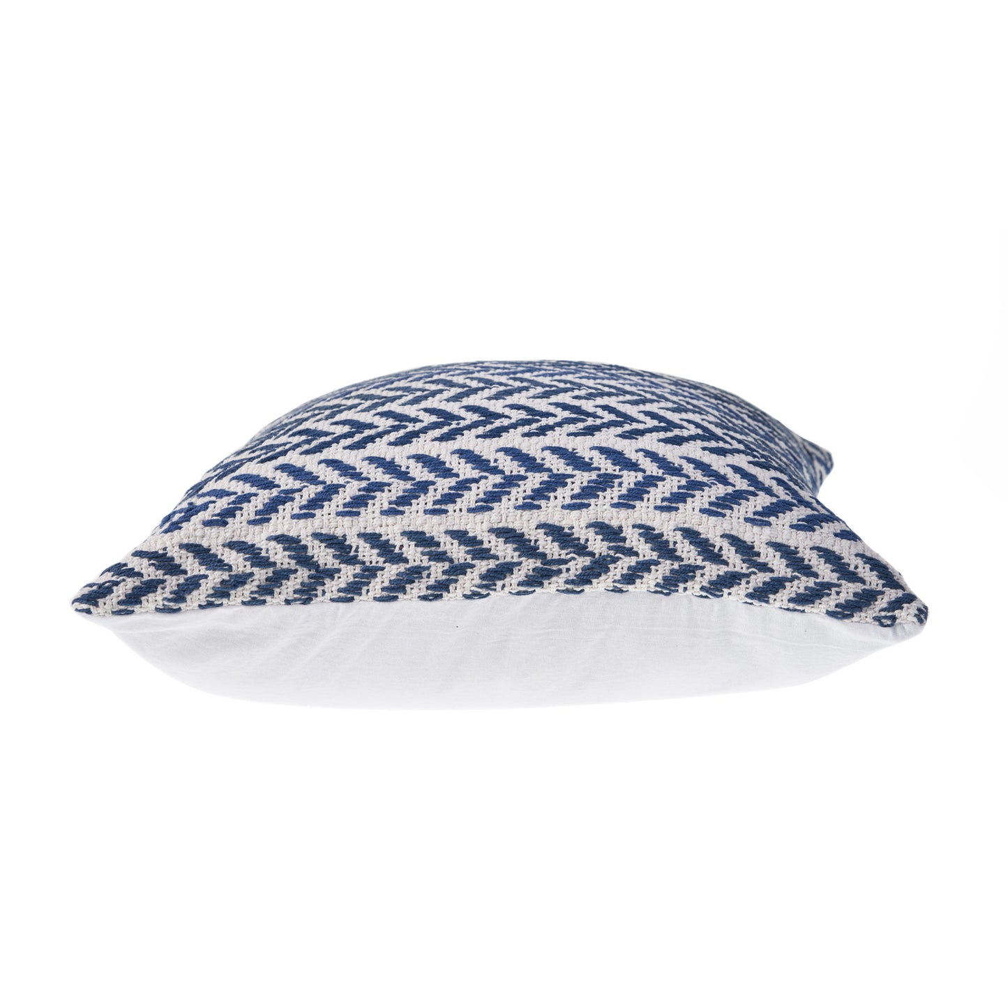 Set of Two 18" X 18" Blue Beach Chevron Cotton Zippered Pillow-3