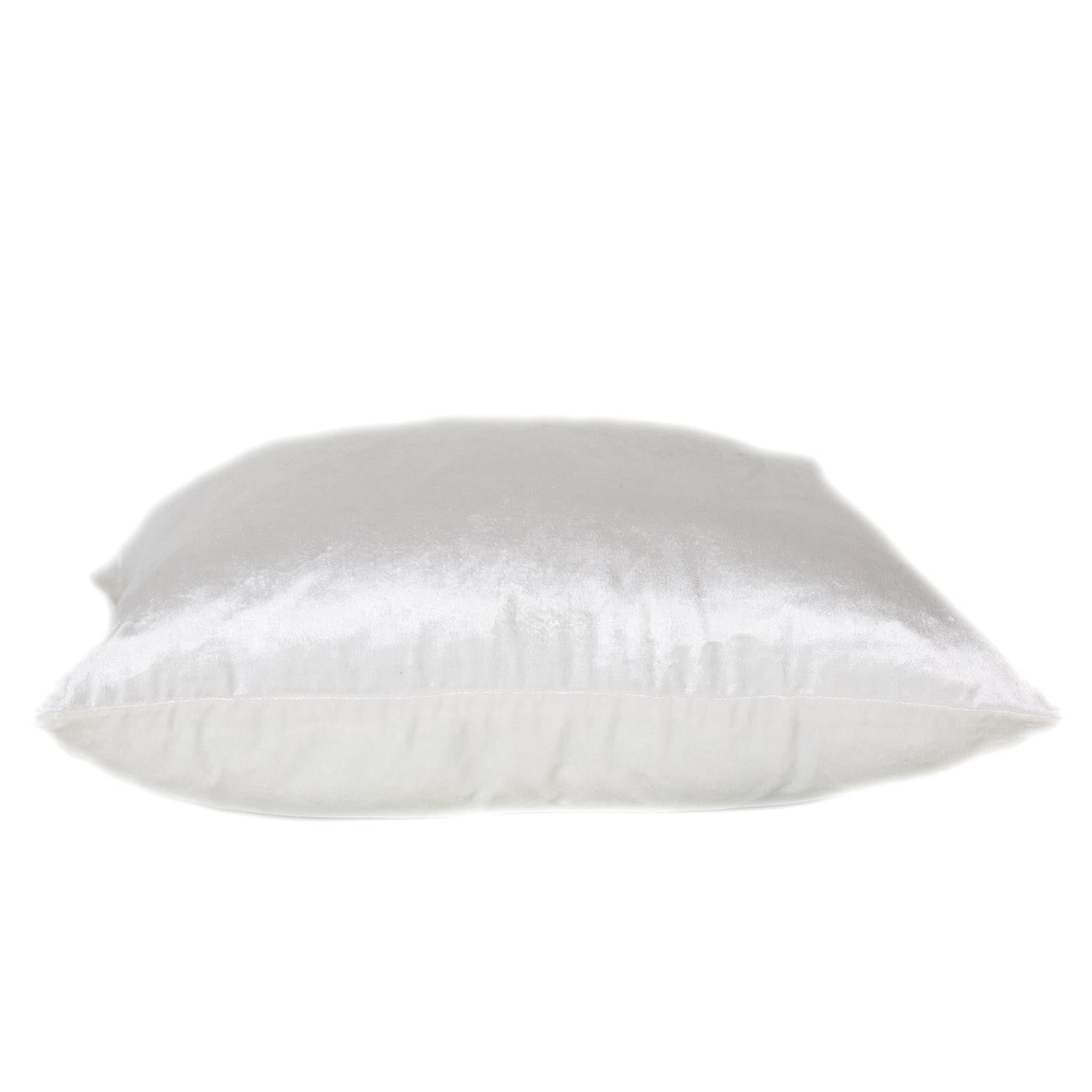 18" X 18" White Cotton Zippered Pillow-4