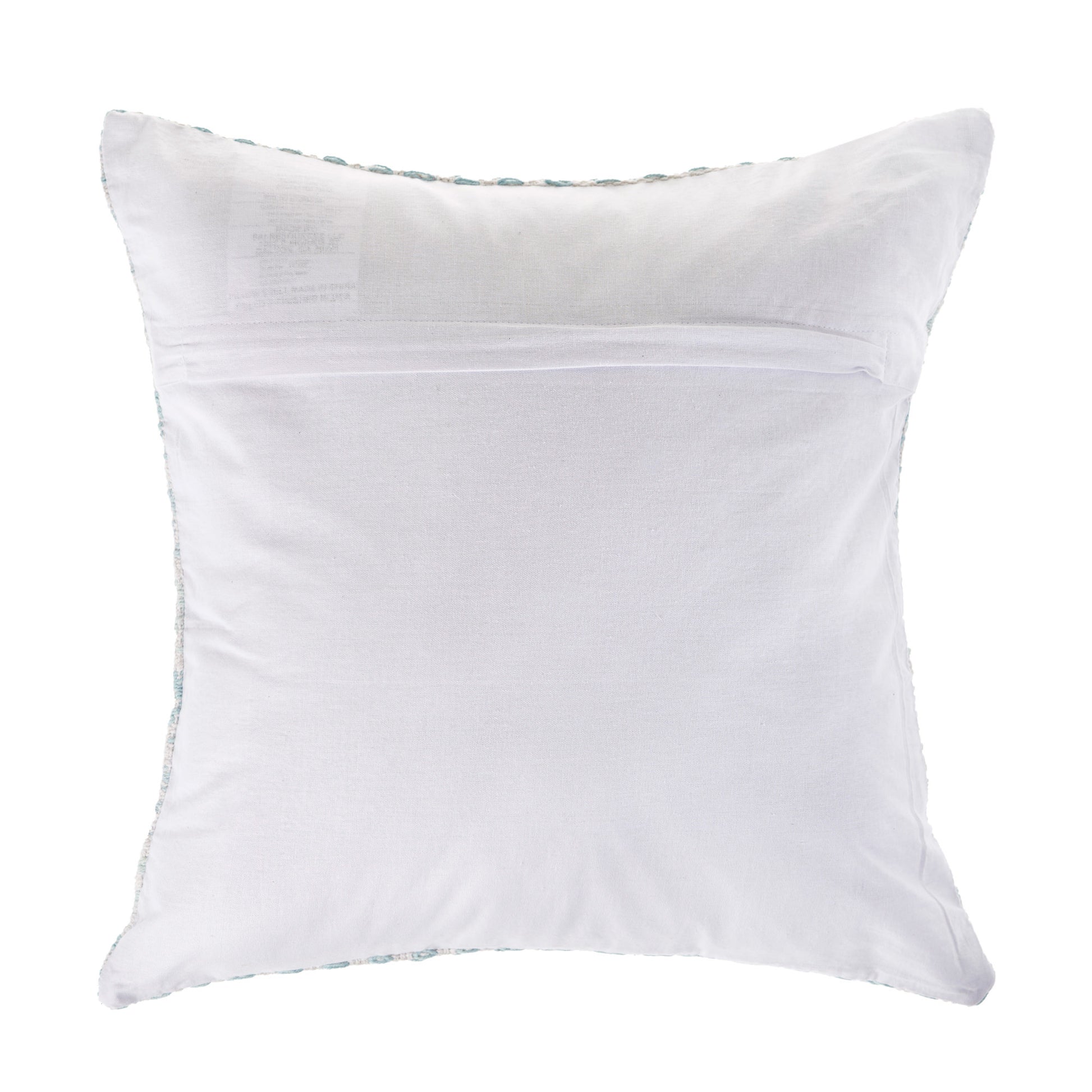 18" Light Blue And White Chevron Cotton Throw Pillow-2