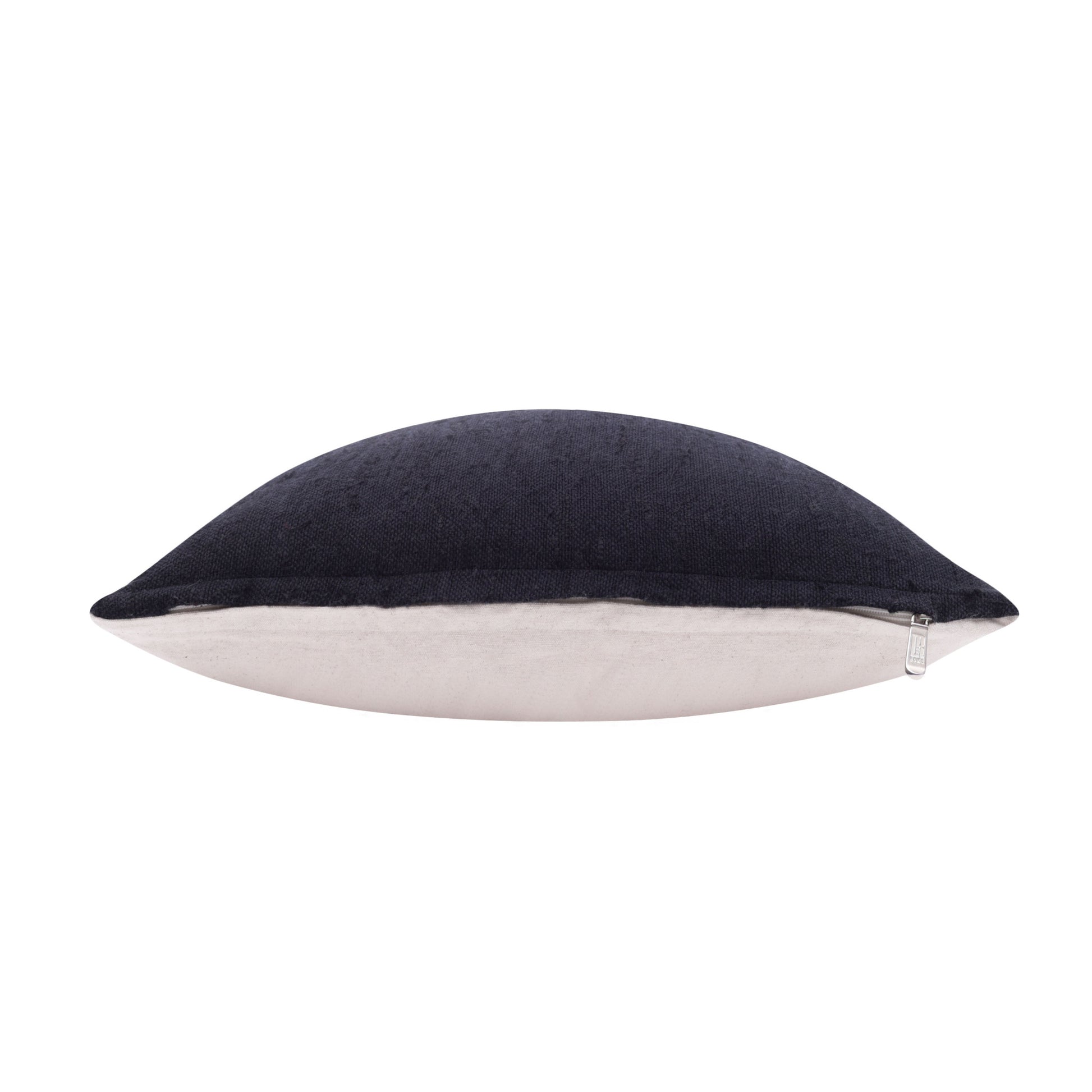 20" X 20" Black Linen Zippered Pillow-3