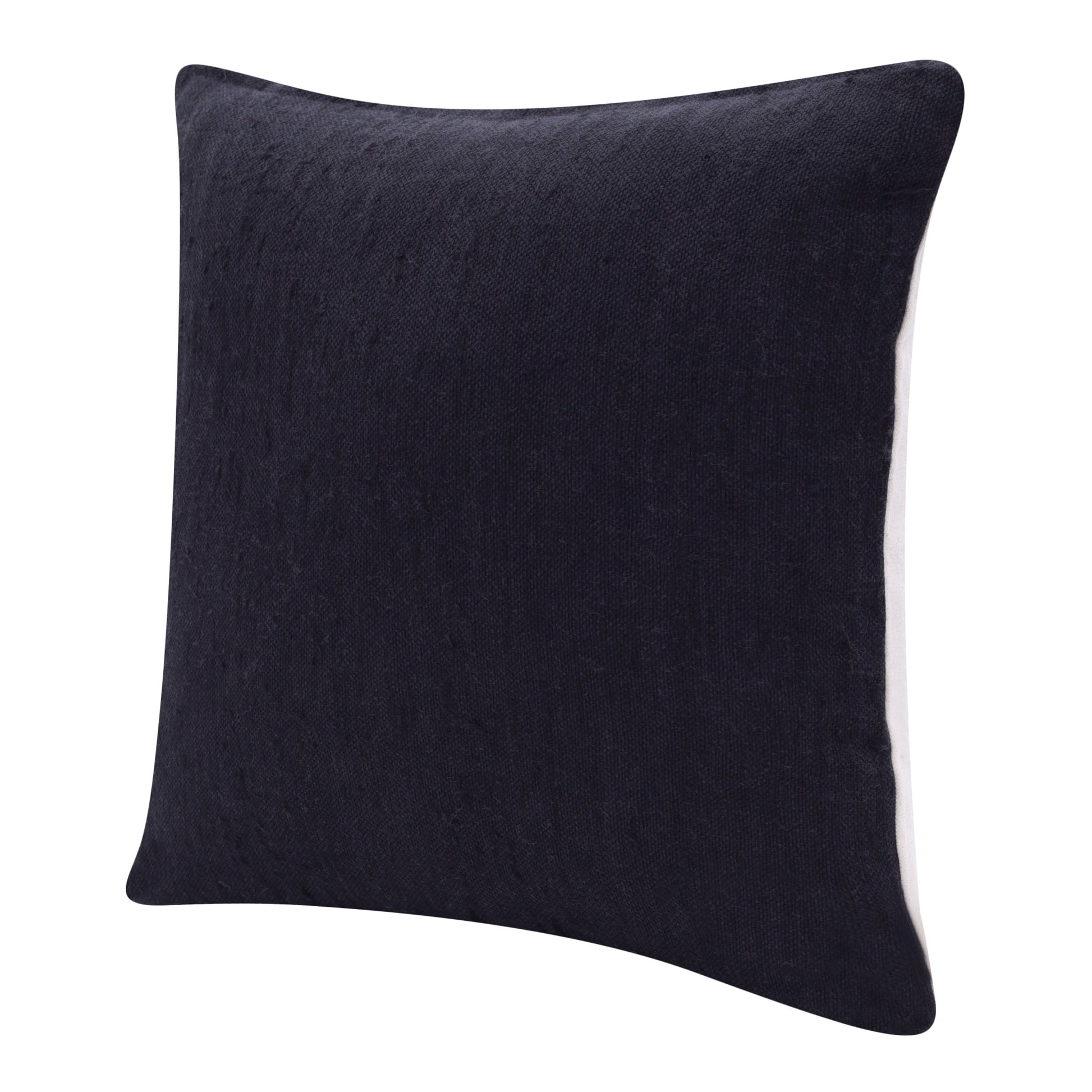20" X 20" Black Linen Zippered Pillow-5