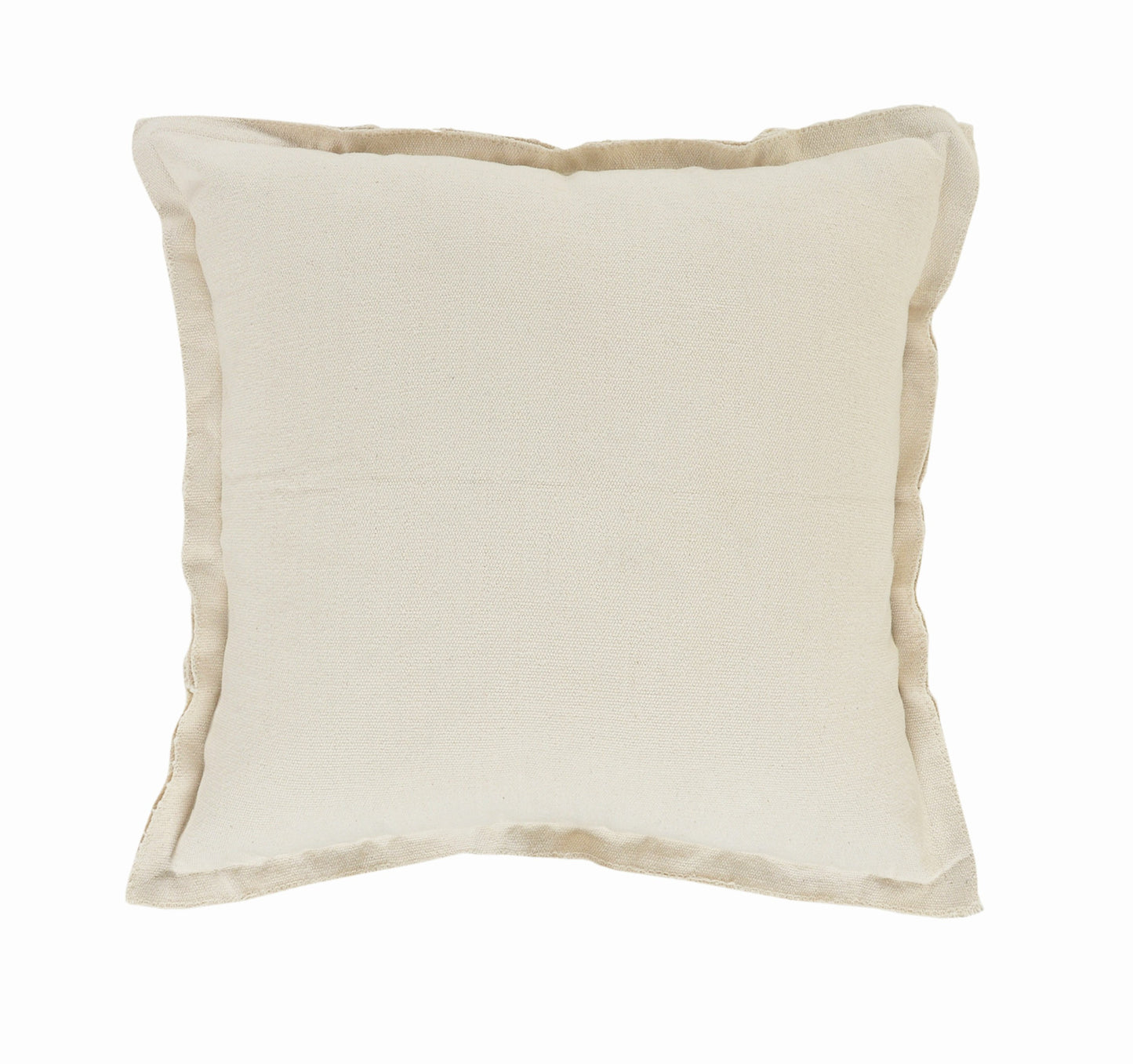 20" Beige Cotton Throw Pillow-4