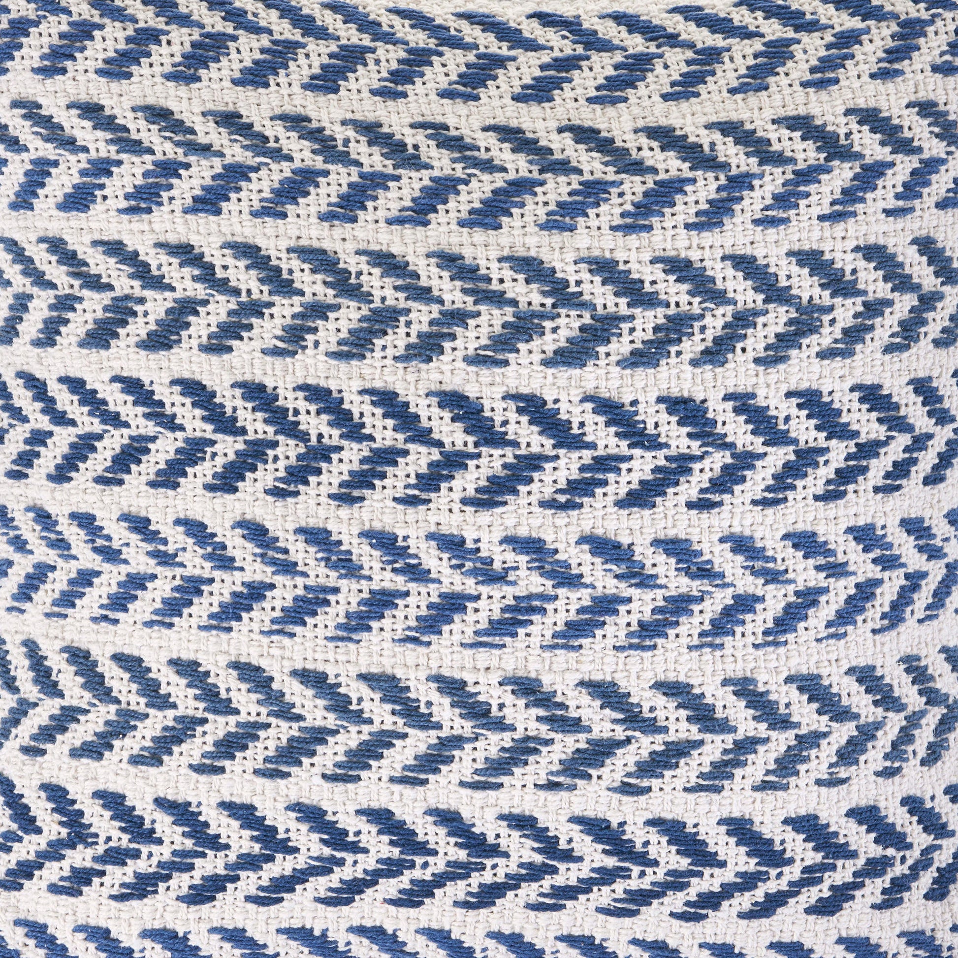 Set of Two 18" X 18" Blue Beach Chevron Cotton Zippered Pillow-8